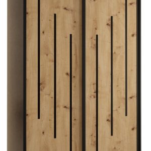 Szafa przesuwna 60 wysoka Davos 8 140 czarny+artisan+czarny 152441