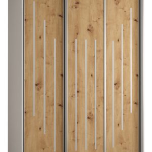 Szafa przesuwna 60 wysoka Davos 8 150 biały+artisan+srebrny 152650