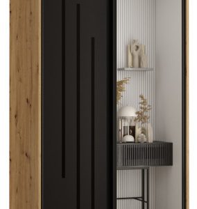 Szafa przesuwna 60 wysoka Davos 9 100 artisan+czarny+czarny 154529