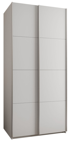 Szafa przesuwna 64 wysoka Lux 1 100 biały+biały+srebrny 198649