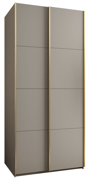 Szafa przesuwna 64 wysoka Lux 1 100 kaszmir+kaszmir+złoty 198735