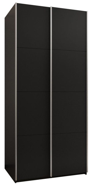 Szafa przesuwna 64 wysoka Lux 1 110 czarny+czarny+srebrny 199216
