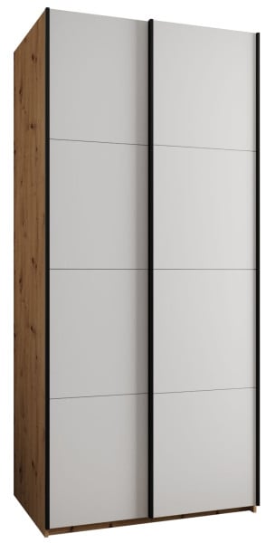 Szafa przesuwna 64 wysoka Lux 1 120 artisan+biały+czarny 199103