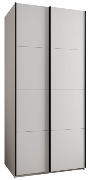 Szafa przesuwna 64 wysoka Lux 1 120 biały+biały+czarny 199198