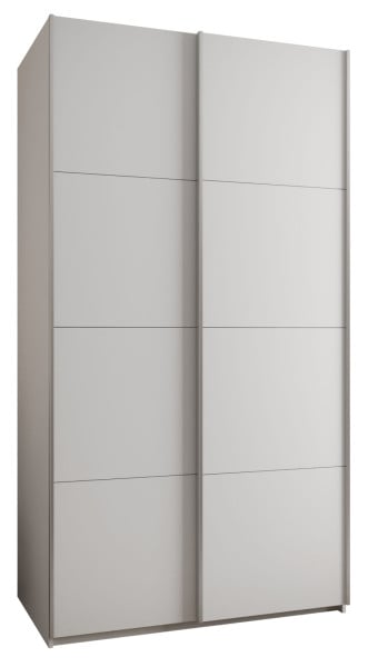 Szafa przesuwna 64 wysoka Lux 1 130 biały+biały+srebrny 198725