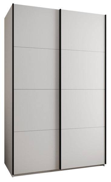 Szafa przesuwna 64 wysoka Lux 1 160 biały+biały+czarny 199345