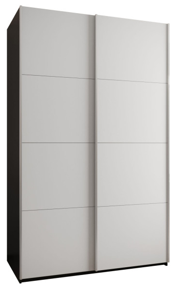 Szafa przesuwna 64 wysoka Lux 1 160 czarny+biały+srebrny 199348