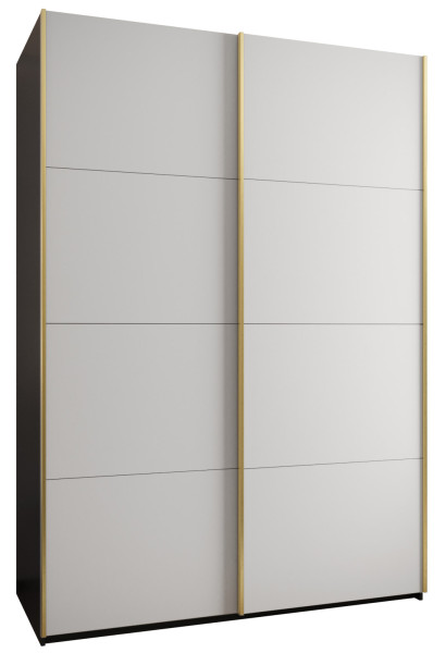 Szafa przesuwna 64 wysoka Lux 1 170 czarny+biały+złoty 199269