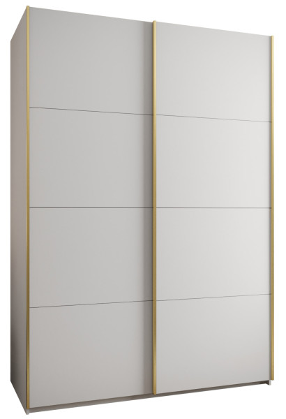 Szafa przesuwna 64 wysoka Lux 1 180 biały+biały+złoty 199419