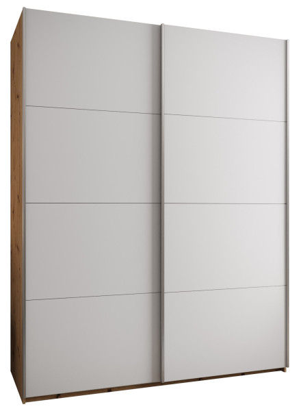 Szafa przesuwna 64 wysoka Lux 1 190 artisan+biały+srebrny 200034