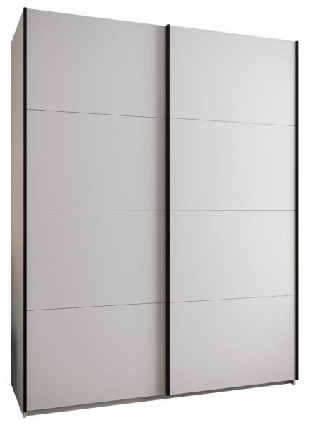 Szafa przesuwna 64 wysoka Lux 1 190 biały+biały+czarny 200025