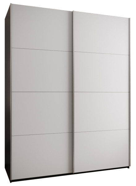Szafa przesuwna 64 wysoka Lux 1 190 czarny+biały+srebrny 200039