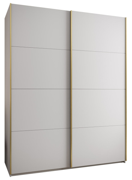 Szafa przesuwna 64 wysoka Lux 1 200 biały+biały+złoty 199940