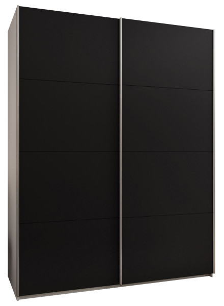Szafa przesuwna 64 wysoka Lux 1 200 biały+czarny+srebrny 199962