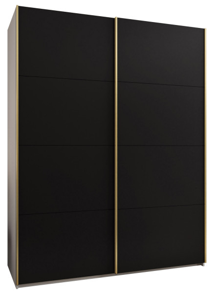 Szafa przesuwna 64 wysoka Lux 1 200 biały+czarny+złoty 199957