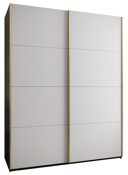 Szafa przesuwna 64 wysoka Lux 1 200 czarny+biały+złoty 199959