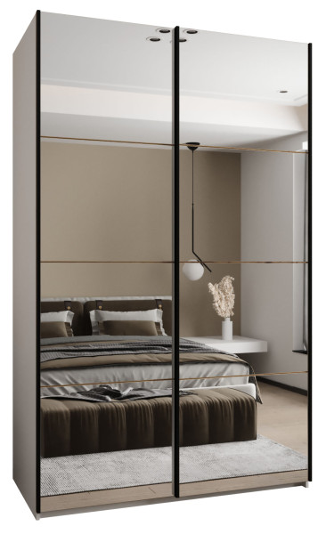Szafa przesuwna 64 wysoka Lux 2 150 biały+artisan+czarny 203429