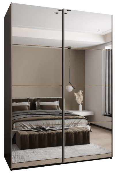 Szafa przesuwna 64 wysoka Lux 2 170 czarny+artisan+srebrny 203463