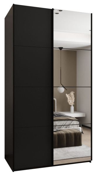 Szafa przesuwna 64 wysoka Lux 3 130 czarny+czarny+czarny 201351