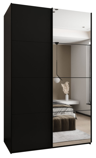 Szafa przesuwna 64 wysoka Lux 3 160 czarny+czarny+czarny 201173