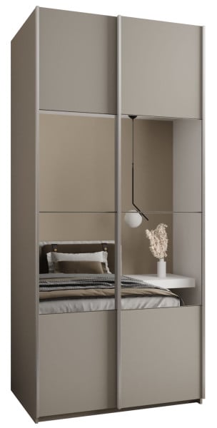 Szafa przesuwna 64 wysoka Lux 4 100 kaszmir+kaszmir+srebrny 203278