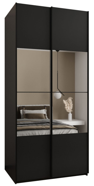 Szafa przesuwna 64 wysoka Lux 4 120 czarny+czarny+czarny 203229