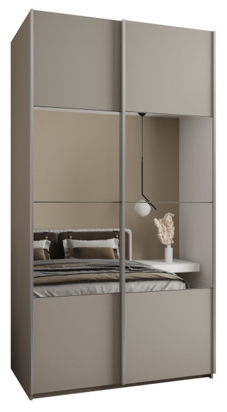 Szafa przesuwna 64 wysoka Lux 4 140 kaszmir+kaszmir+srebrny 203230