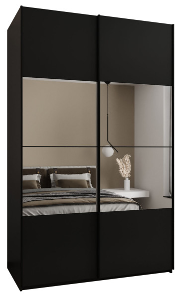 Szafa przesuwna 64 wysoka Lux 4 150 czarny+czarny+czarny 203228