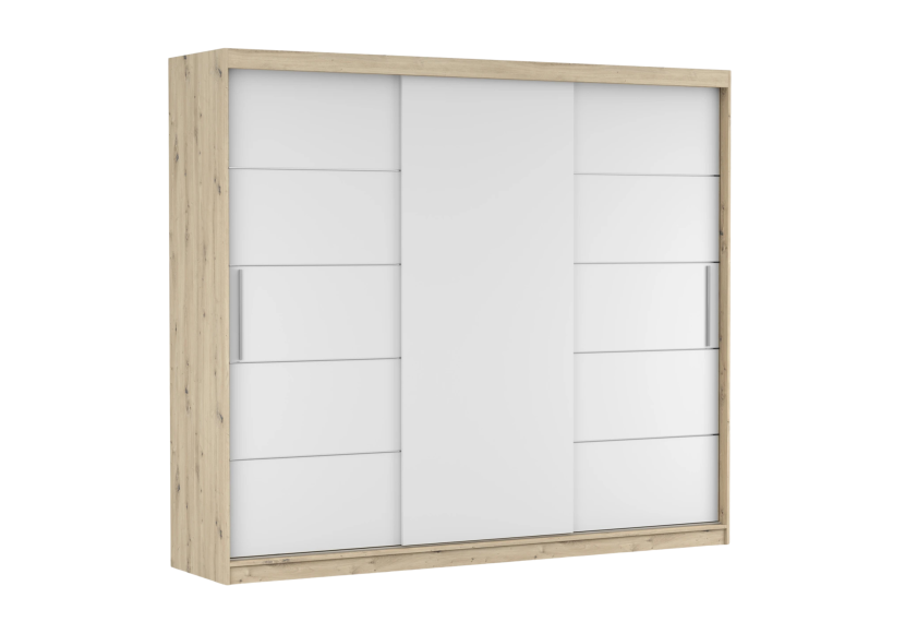 Szafa przesuwna Alba 250 Dąb Artisan/Biały mat 732155