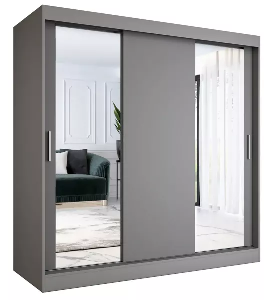 Szafa przesuwna antracyt 200 cm - Maeno 524443