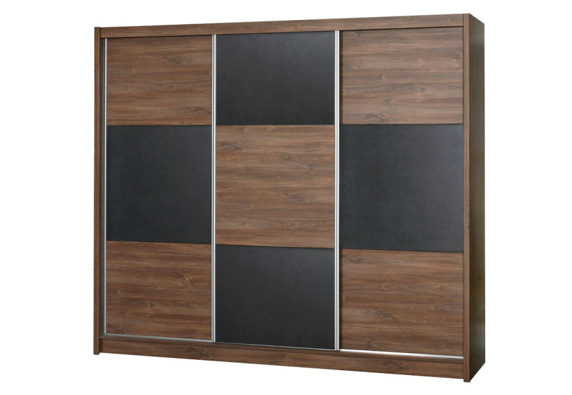 Szafa przesuwna BAROCO 250 / dąb sterling + brązowy beton 465948