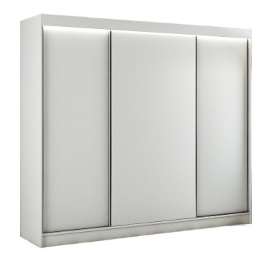 Szafa przesuwna BERGO 250 cm - Biała mat 223416