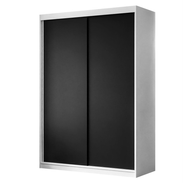 Szafa przesuwna CAMARO 150 cm biały/czarny mat 143389