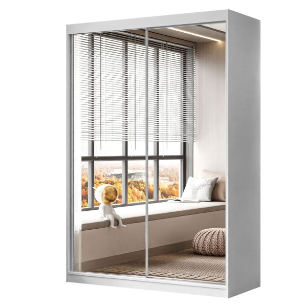 Szafa przesuwna CAMARO III z lustrem 150 cm biały 143381