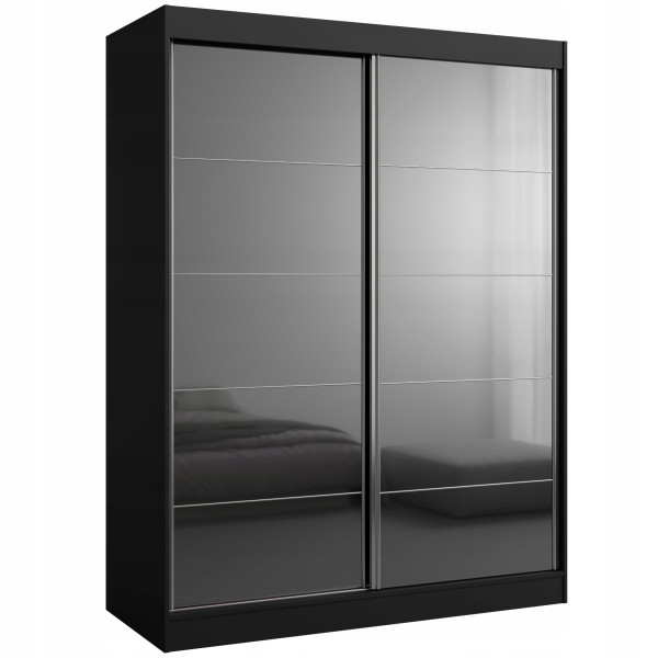 Szafa przesuwna Como 2D 150 Czarna (lacobel) 668531