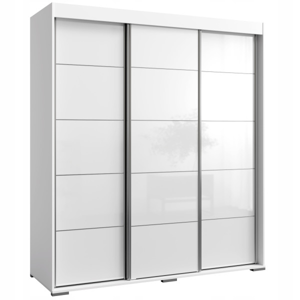 Szafa przesuwna Como 3D 180 Biała (lacobel) 668516
