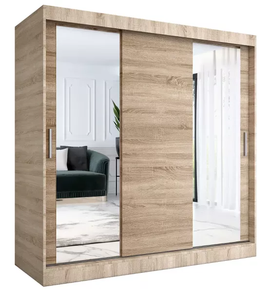 Szafa przesuwna dąb sonoma 200 cm - Orro 524449