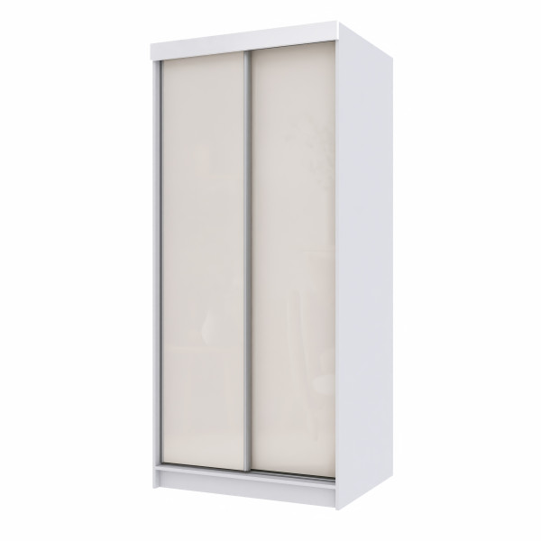 Szafa przesuwna dwudrzwiowa PARIS 100 cm beżowy połysk 1001804