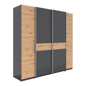 Szafa przesuwna Fabio 215 cm grafit/dąb artisan 57627 Szafa przesuwna Fabio 215 cm grafit/dąb artisan 57627