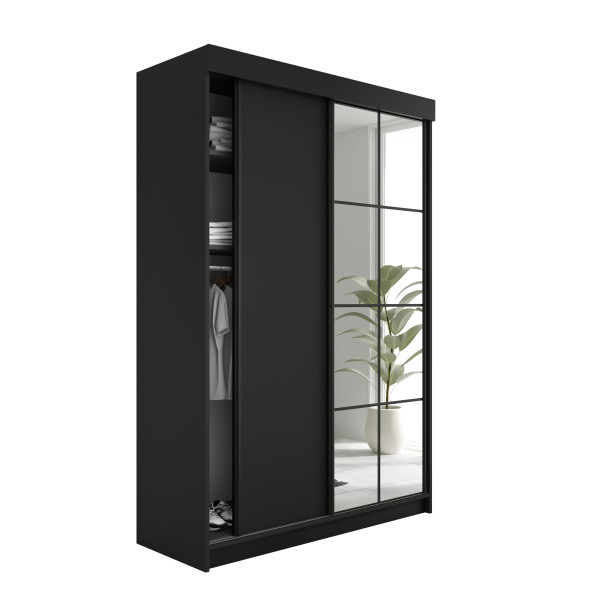 SZAFA PRZESUWNA FARO - 138x205x59 - Czarny 550860