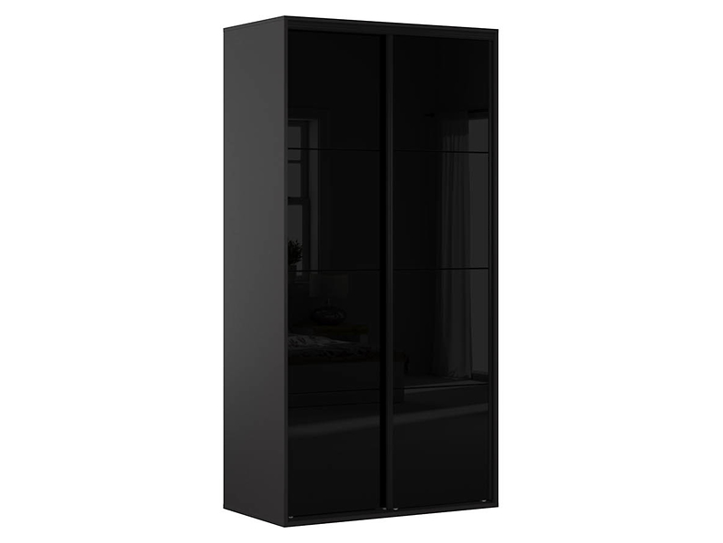 Szafa przesuwna Flex 120 cm grafit/czarny połysk 56336