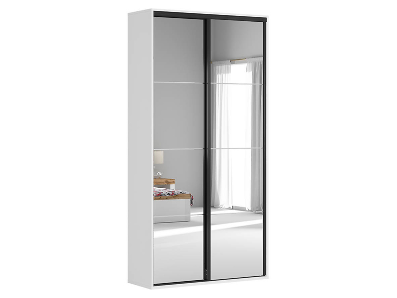 Szafa przesuwna Flex 120 cm z lustrem biała 45975
