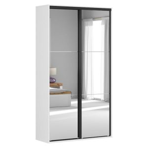 Szafa przesuwna Flex 120 cm z lustrem biała 45419 Szafa przesuwna Flex 120 cm z lustrem biała 45419