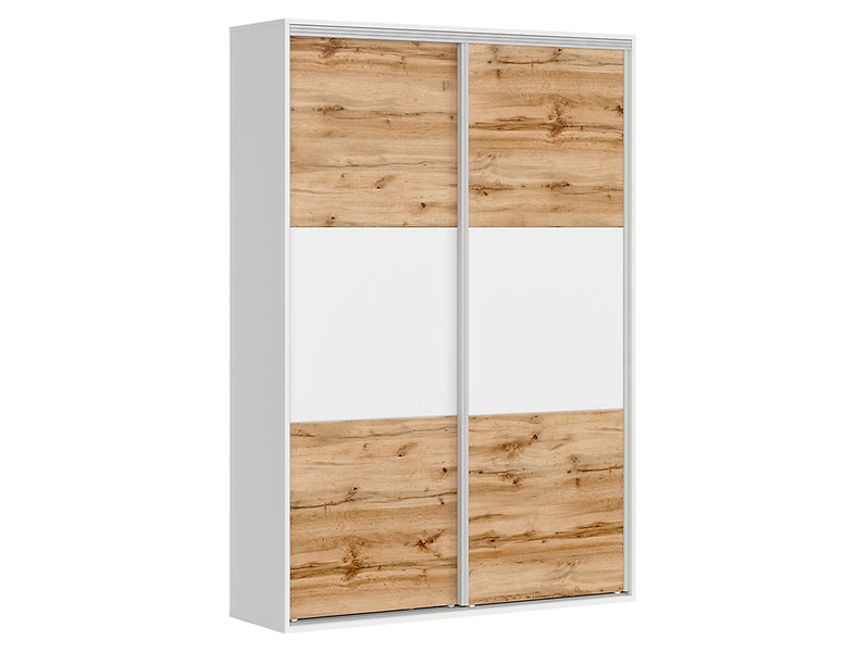 Szafa przesuwna Flex 150 cm biały/dąb wotan 34466
