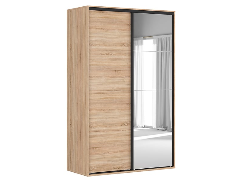 Szafa przesuwna Flex 150 cm z lustrem dąb sonoma 45421