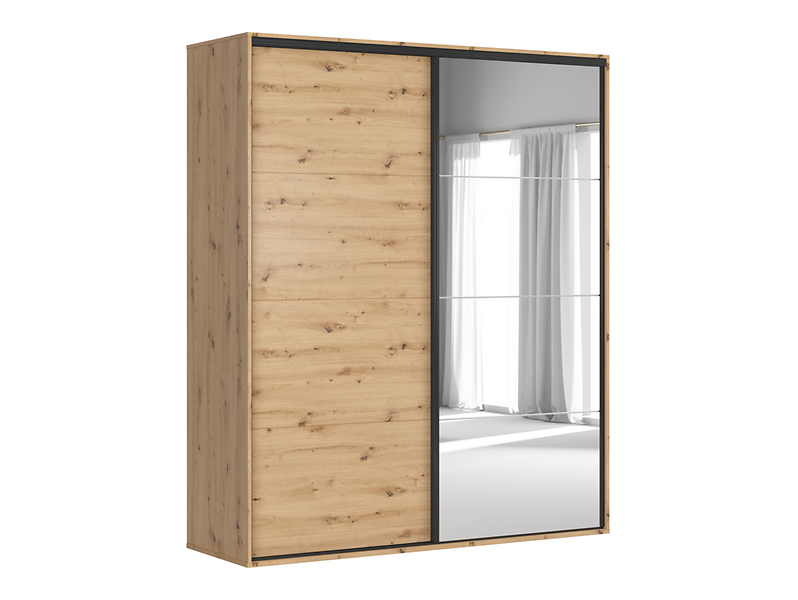 Szafa przesuwna Flex 200 cm z lustrem dąb artisan 701407