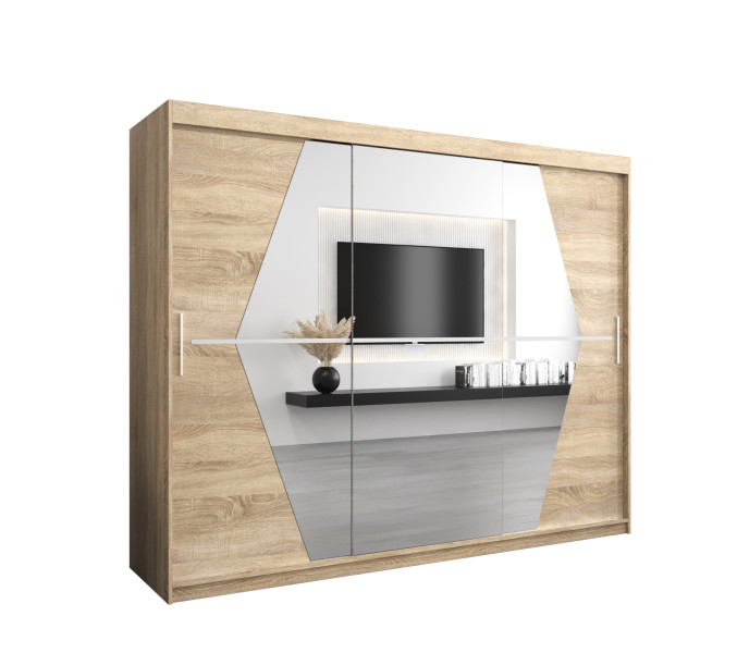 Szafa przesuwna garderoba BOLIWIA 250 dąb sonoma + dąb sonoma 693046