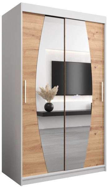 Szafa przesuwna Garderoba Elypse 120 biały + artisan 88388