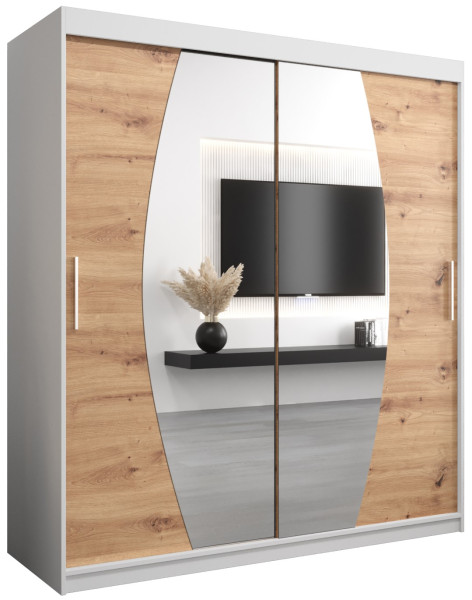 Szafa przesuwna Garderoba Elypse 180 biały + artisan 88360