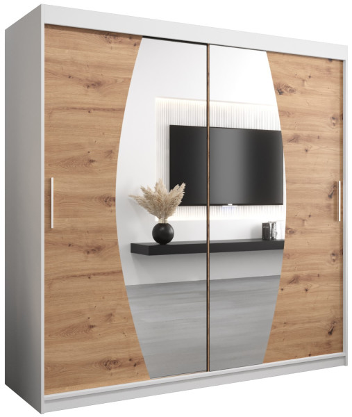 Szafa przesuwna Garderoba Elypse 200 biały + artisan 87976